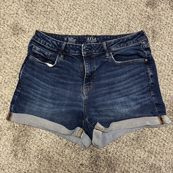 a.n.a Pants - a.n.a Women's Dark Blue Jean Shorts